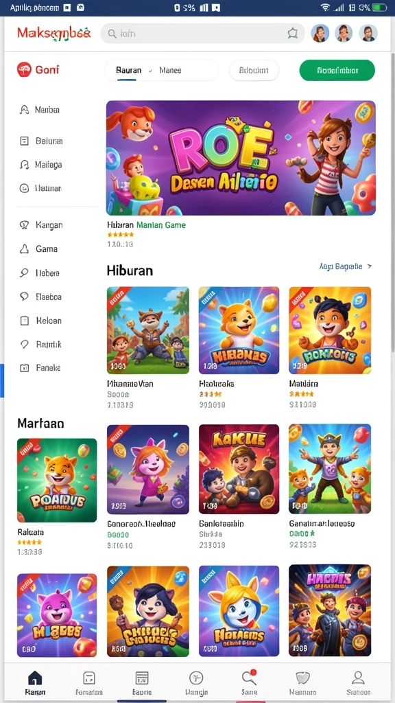 Tampilan antarmuka yang user-friendly dan menarik.