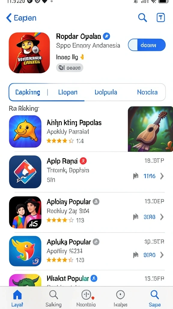 Tampilan awal yang menarik dan interaktif.