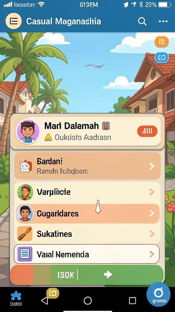 Screenshot kemenangan pemain dengan hadiah menarik.