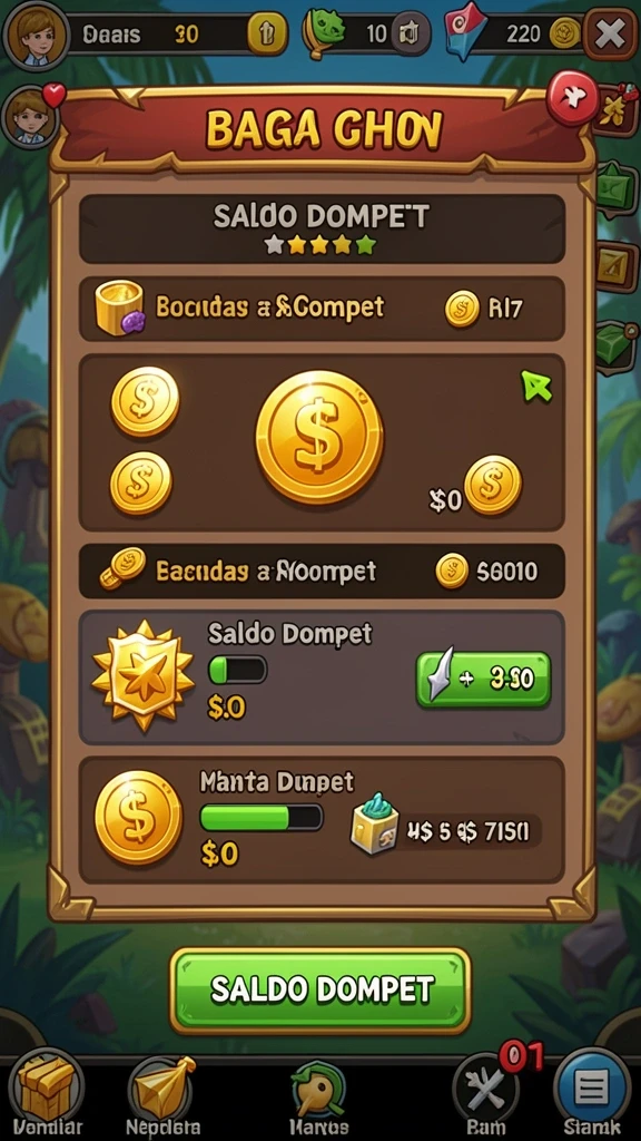 Screenshot menampilkan variasi slot yang tersedia.
