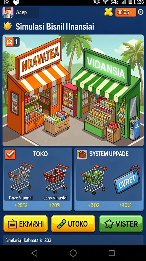 Tampilan menu utama yang menarik dan user-friendly.