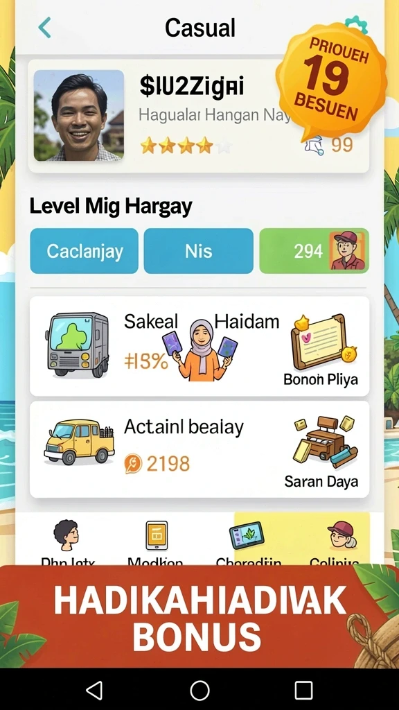 Fitur leaderboard untuk bersaing dengan pemain lain.