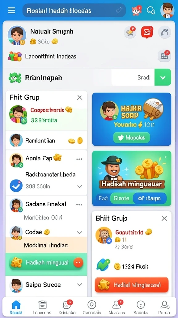 Tantangan level yang semakin meningkat dan seru.